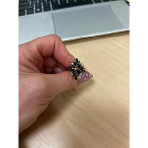 Gold plated over Sterling Sapphire Cluster Ring